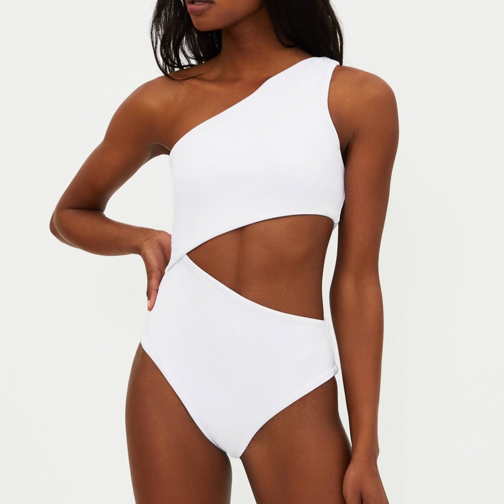 Beach Riot Celine One-Piece Swimsuit | White | Medium